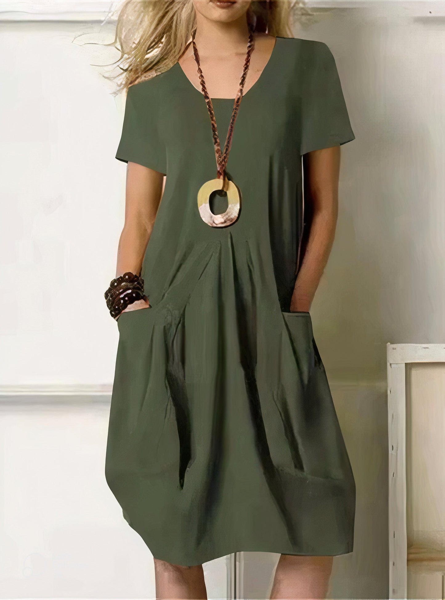 Women's Flowy Casual Everyday Midi Dress
