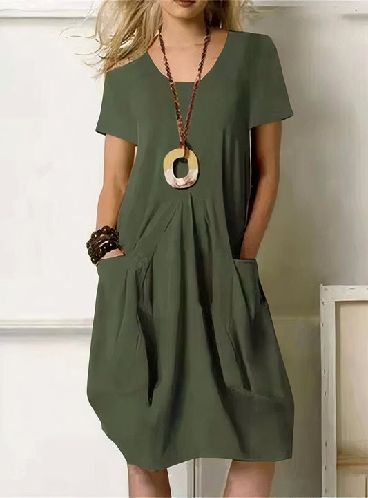 Women's Flowy Casual Everyday Midi Dress
