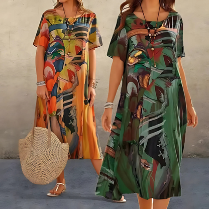 Women's Floral Casual Midi Dress
