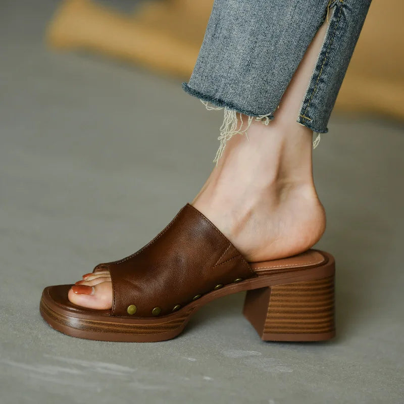 Women's Flat Slide Mule Sandals