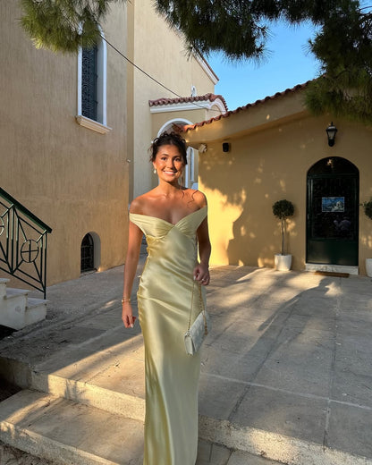 Women's Lace Off-Shoulder Evening Wedding Guest Dress