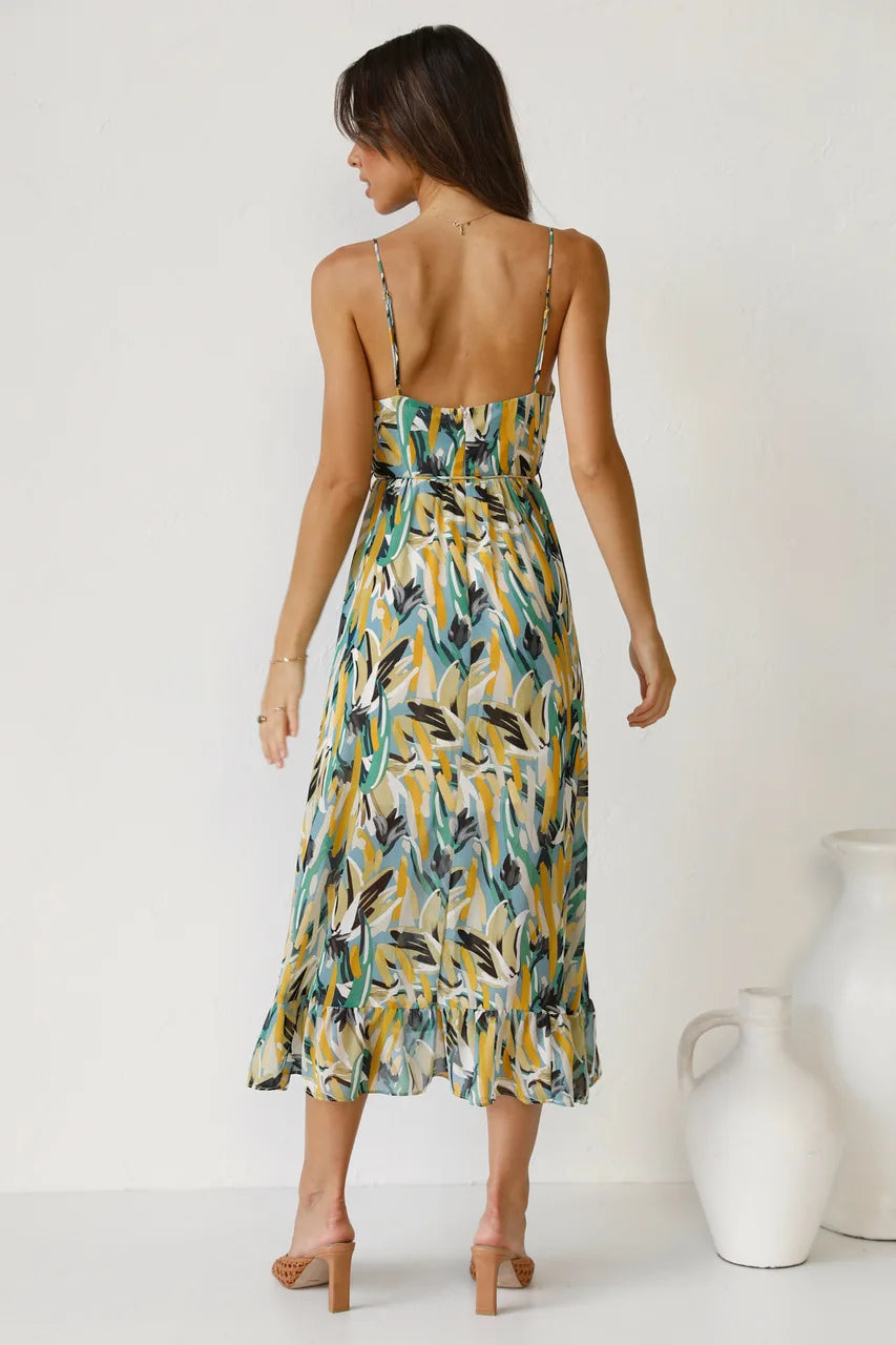 Women's Floral Special Event Midi Dress