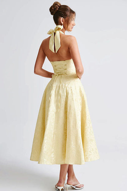 Women's Jacquard Formal Evening Maxi Dress