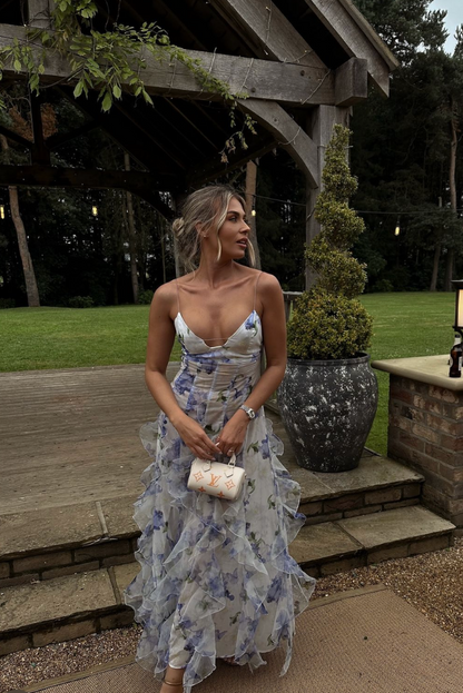Women's Lace Floral Garden Wedding Maxi Dress