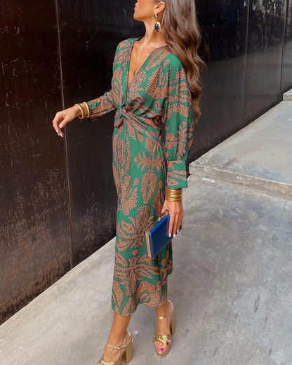 Women's Long Sleeve Formal Evening Maxi Dress