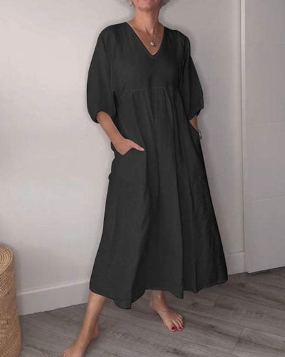 Women's V-Neck Summer Maxi Dress