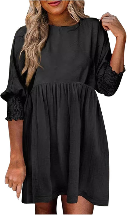 Women's Ruched Summer Day Midi Dress