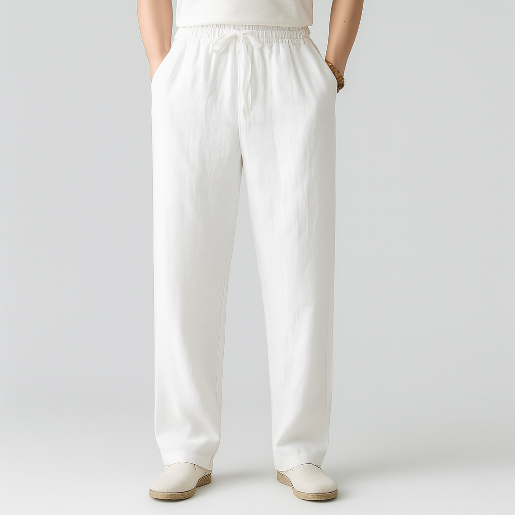 Tavian Linen Drawstring Pants