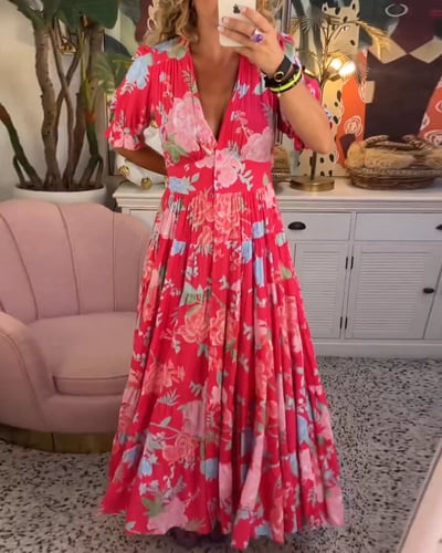Women's Flowy Summer Maxi Dress