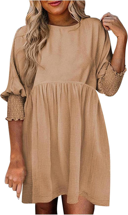 Women's Ruched Summer Day Midi Dress