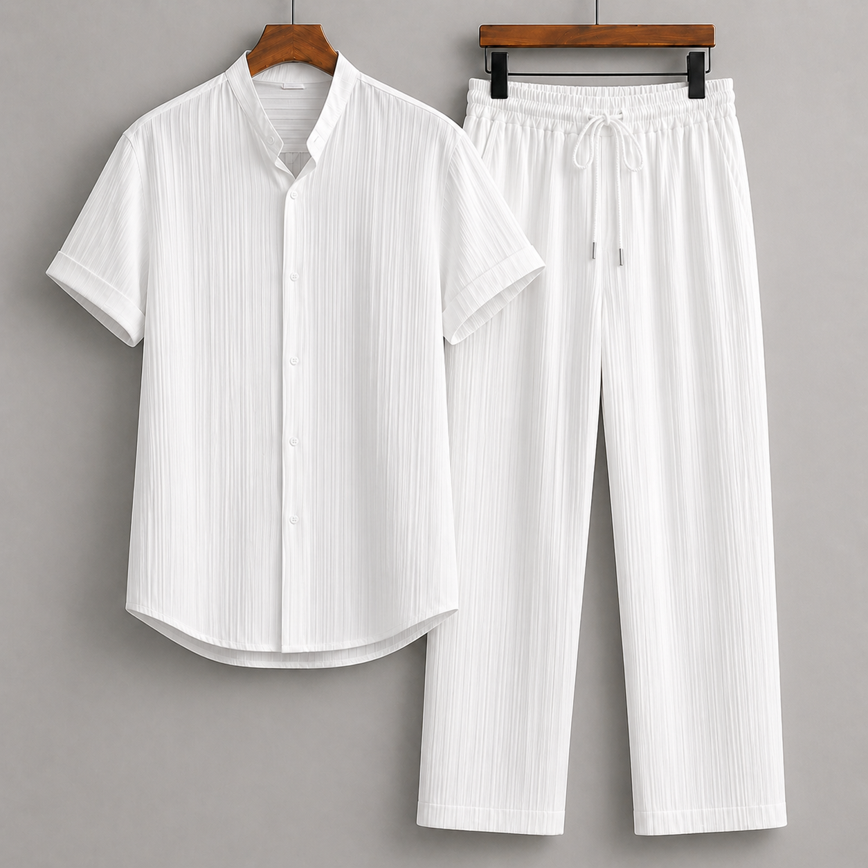 Navaro Linen Short-Sleeve Shirt and Drawstring Pants Set