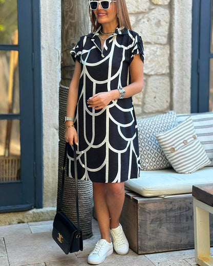 Women's Short Sleeve Casual Midi Dress