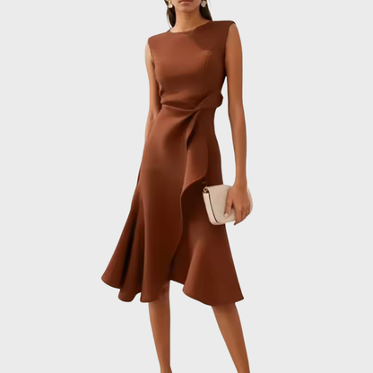 Women's Asymmetric Formal Midi Dress