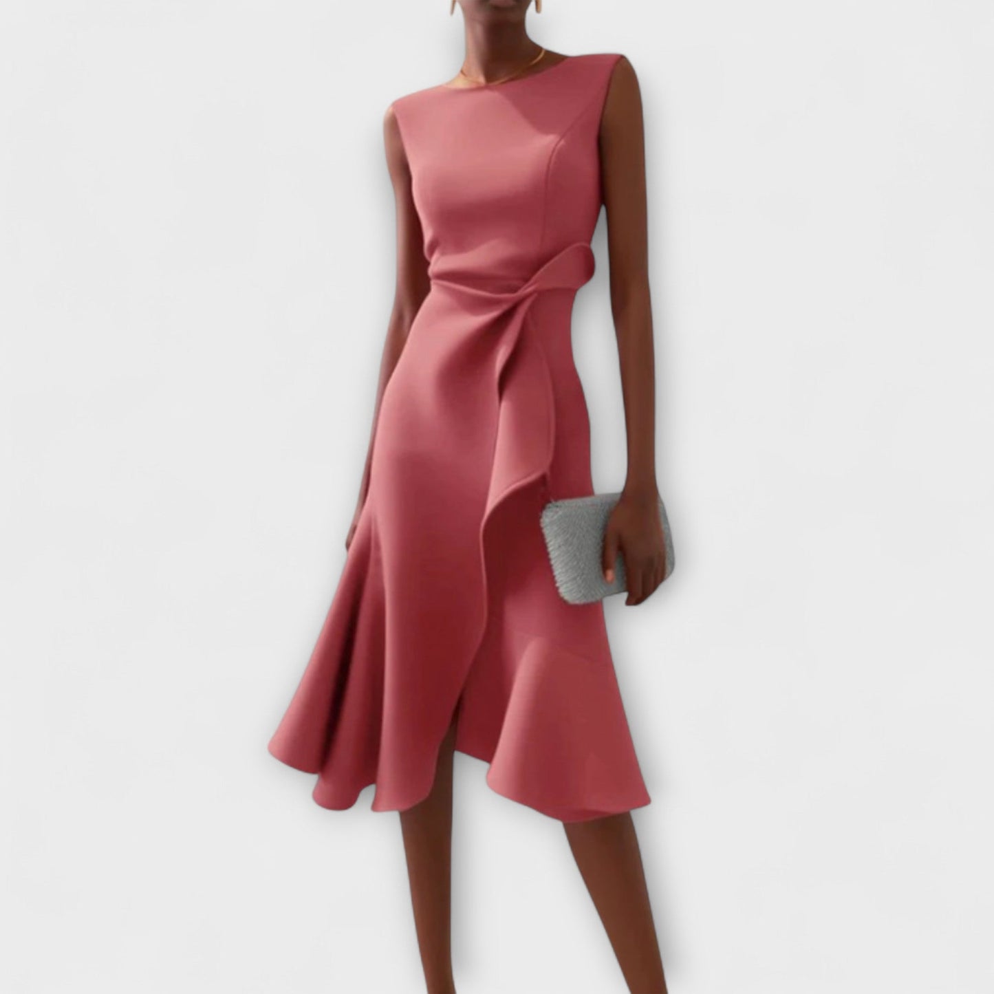 Women's Asymmetric Formal Midi Dress