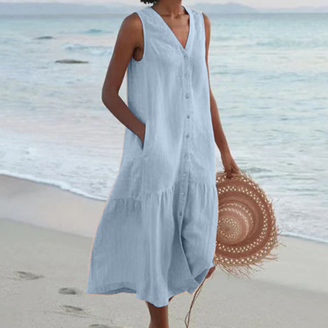 Women's Sleeveless Day-to-Night Midi Dress