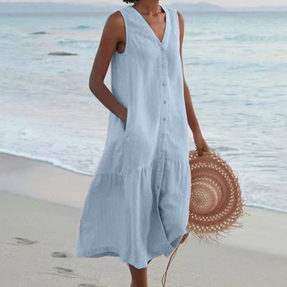 Women's Sleeveless Day-to-Night Midi Dress