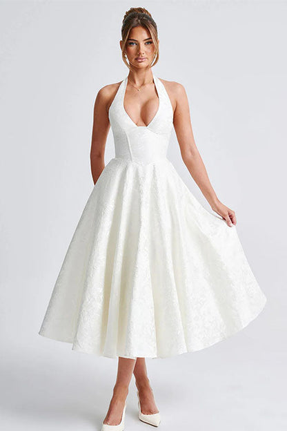 Women's Jacquard Formal Evening Maxi Dress
