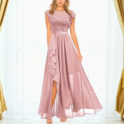 Women's Lace Chiffon Evening Maxi Dress