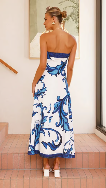 Women's Printed Wedding Guest Maxi Dress
