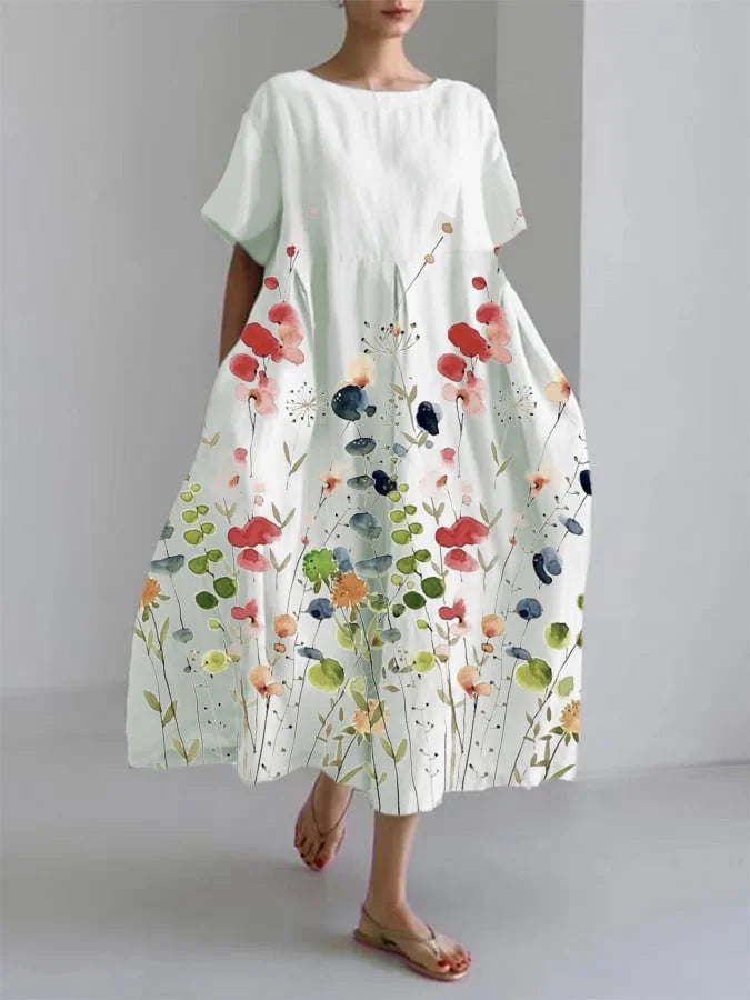 Women's Floral Print Summer Maxi Dress