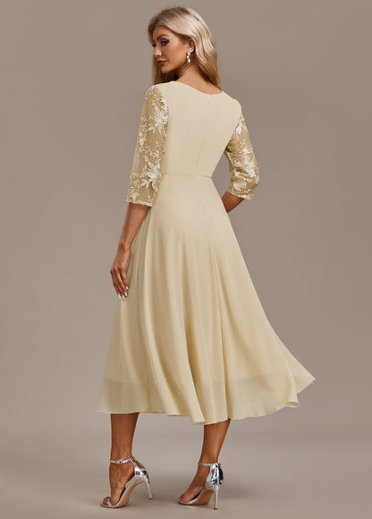Women's Floral Embroidered Celebration Midi Dress