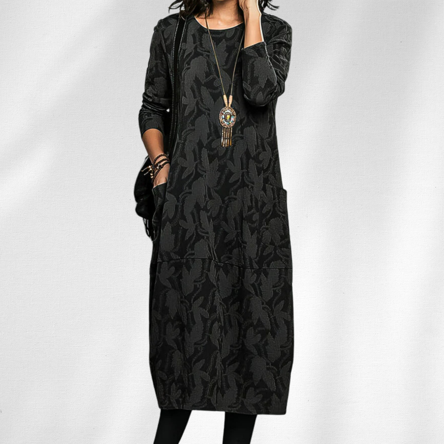 Women's Knit Sweater Midi Dress