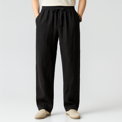 Tavian Linen Drawstring Pants