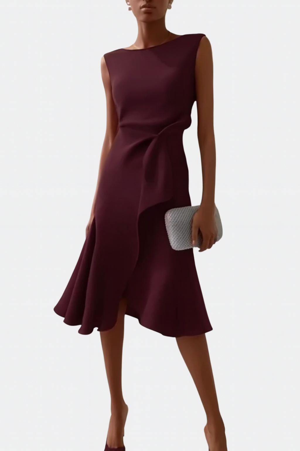 Women's Asymmetric Formal Midi Dress
