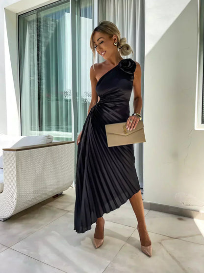 Women's Floral Wedding Guest Midi Dress