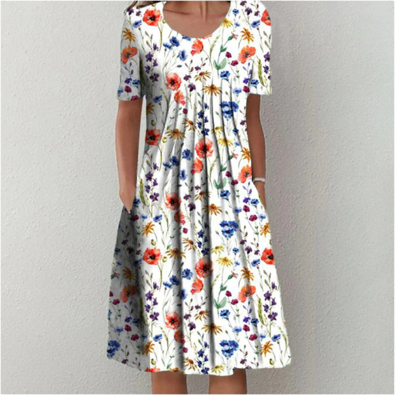 Women's Floral Casual Everyday Midi Dress