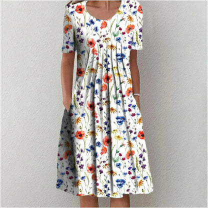 Women's Floral Casual Everyday Midi Dress