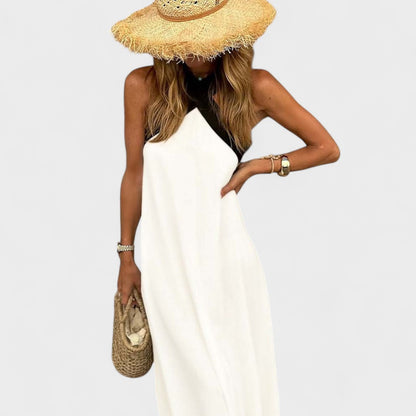 Women's Cross-Neck Evening Maxi Dress