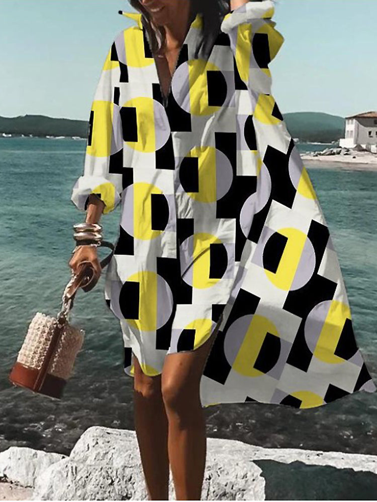 Women's Shirt Midi Dress