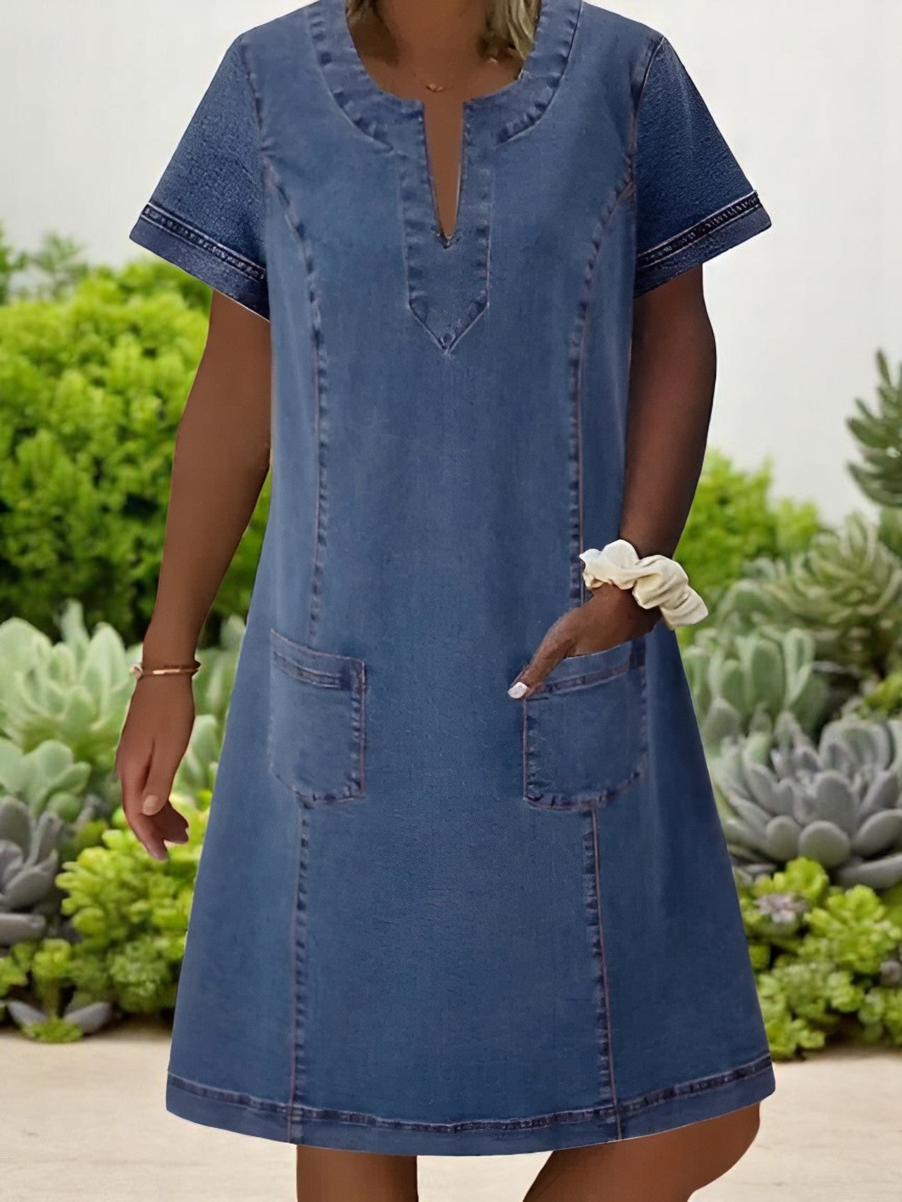Women's Denim Casual Everyday Midi Dress