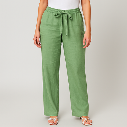 Celeste Linen Wide-Leg Pants