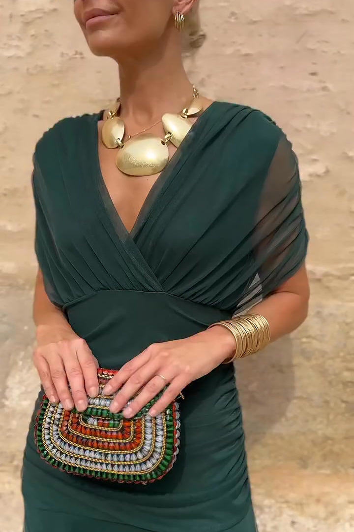 Women's V-Neck Party Maxi Dress