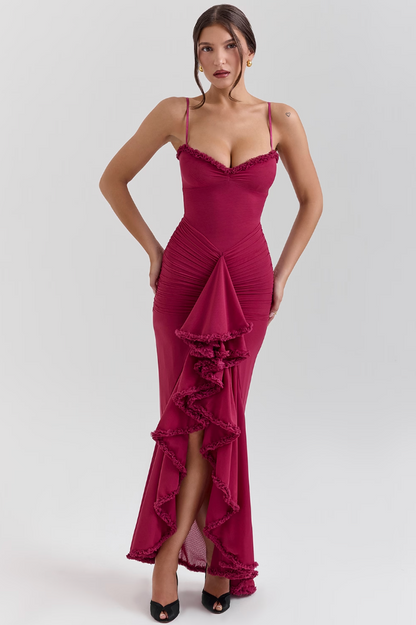 Women's Lace Wedding Guest Maxi Dress