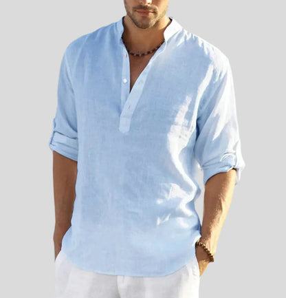 Arnaud Men's Linen Henly Shirt