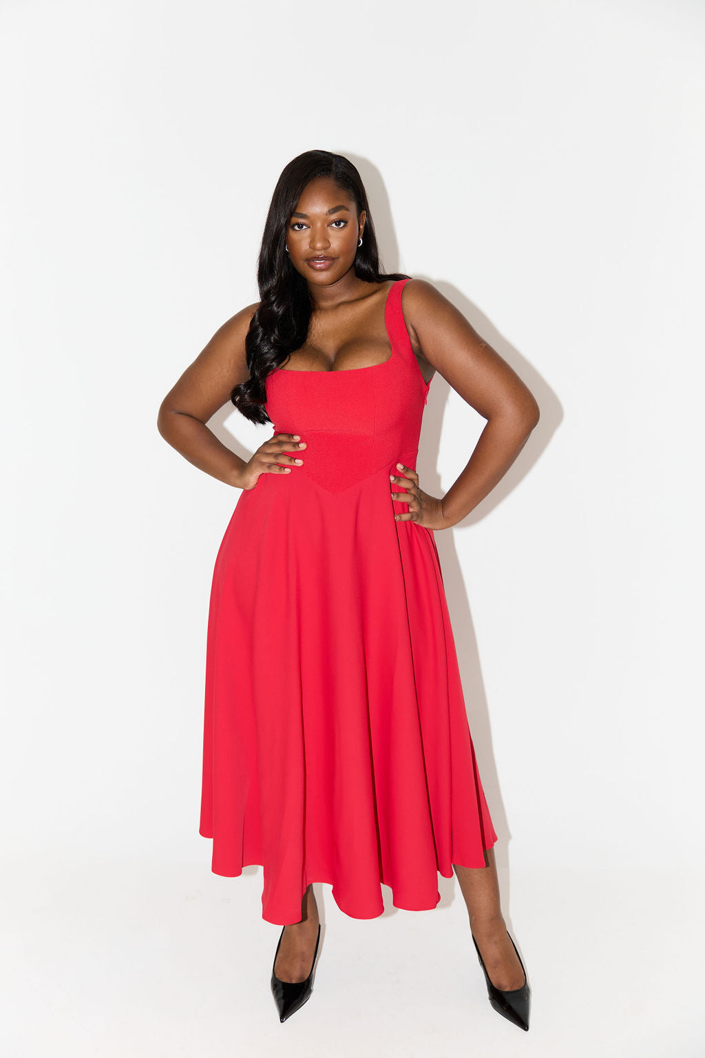 Women's Flowy Event Midi Dress