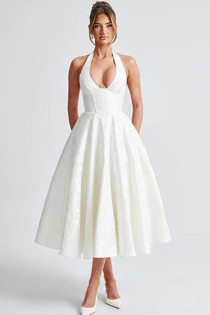 Women's Jacquard Formal Evening Maxi Dress