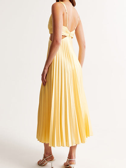 Women's V-Neck Wedding Guest Maxi Dress