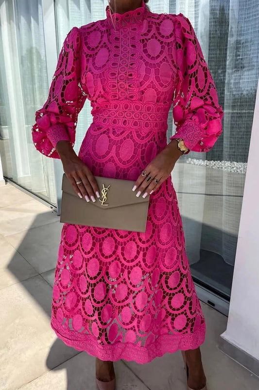 Women's Lace Special Occasion Midi Dress