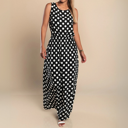Women's Polka Dot Casual Vacation Maxi Dress