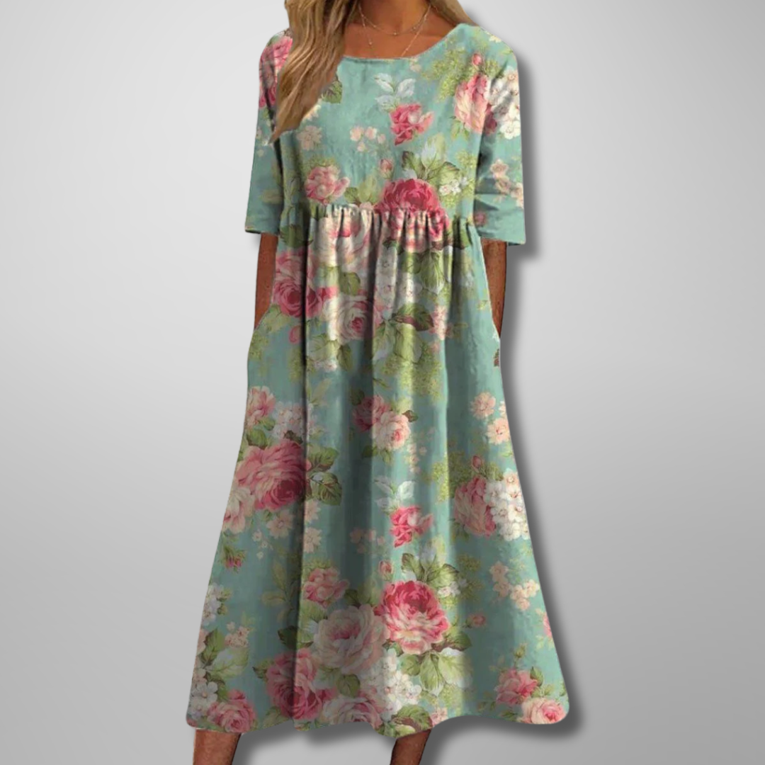 Women's Floral Print Midi Dress