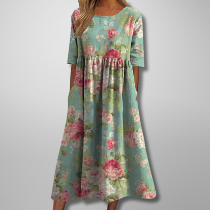 Women's Floral Print Midi Dress