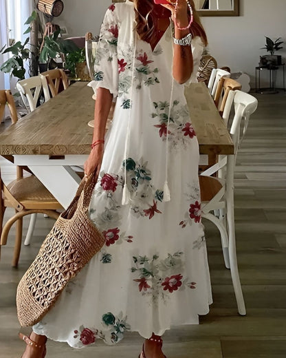 Women's Boho Flowy Maxi Dress