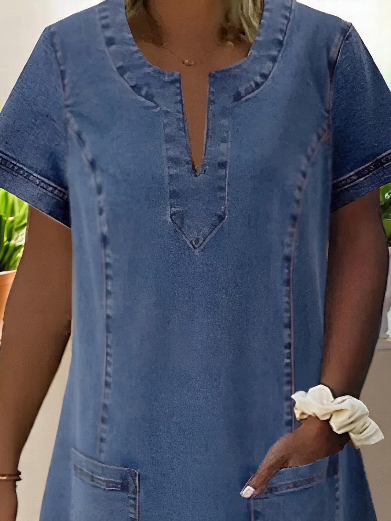 Women's Denim Casual Everyday Midi Dress