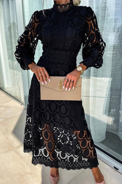 Women's Lace Special Occasion Midi Dress