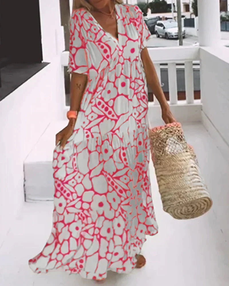 Women's Flowy A-Line Summer Maxi Dress