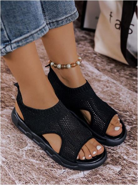 Women's Open Toe Slip-On Platform Sandals